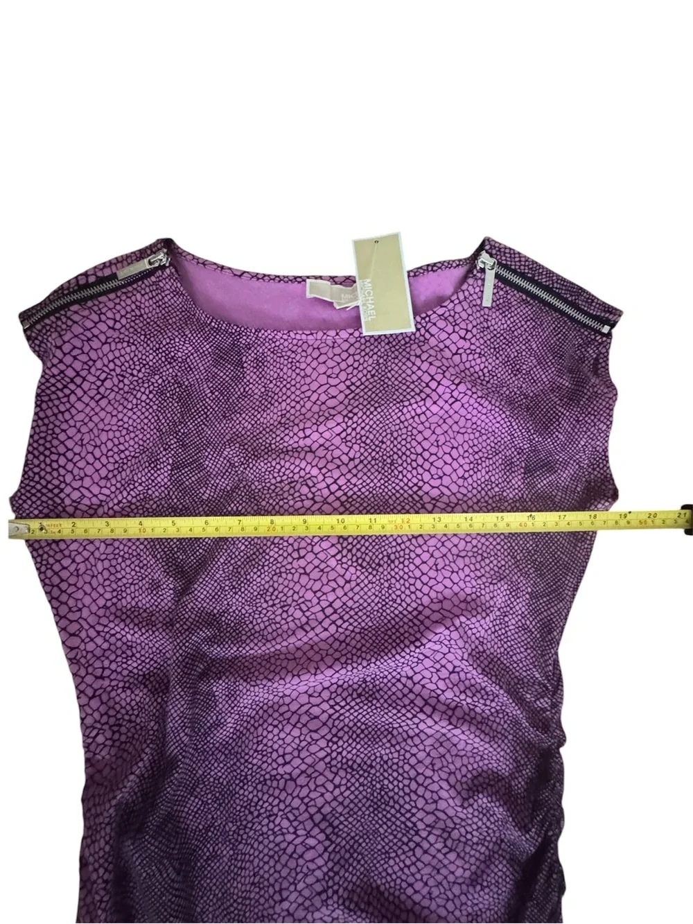 Michael Kors short sleeve snake print top